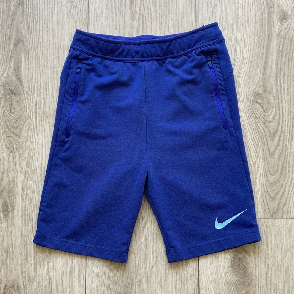 NIKE Shorts Dri-Fit Boys Large Cobalt Blue Sweat Shorts Casual EUC